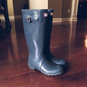 Hunter Rain Boots, grey, size 7